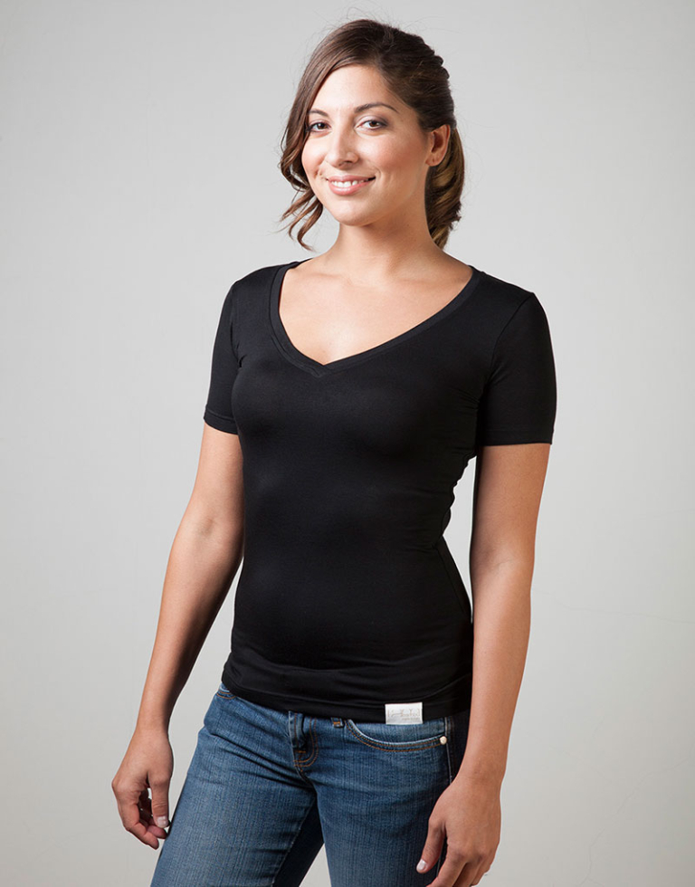 T-shirt scollatura a V - Cuore