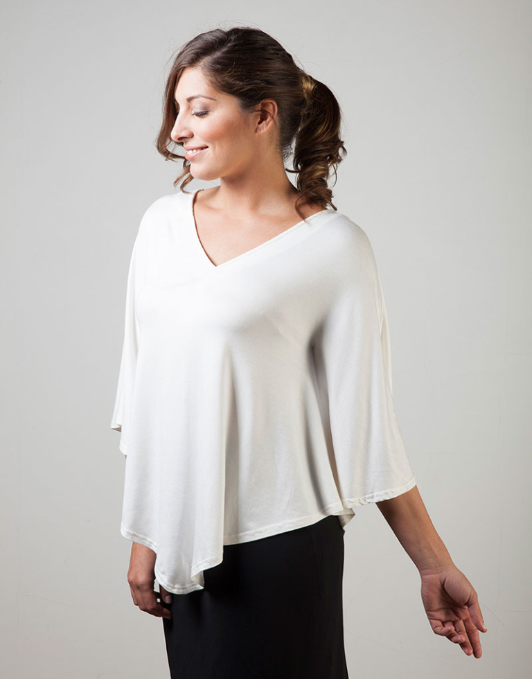 Poncho scollo a V - Farfalla
